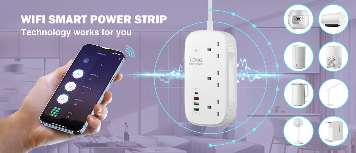 3 AC Outlets WiFi Smart Power Strip SKW3453 Buy , Product on LDNIO